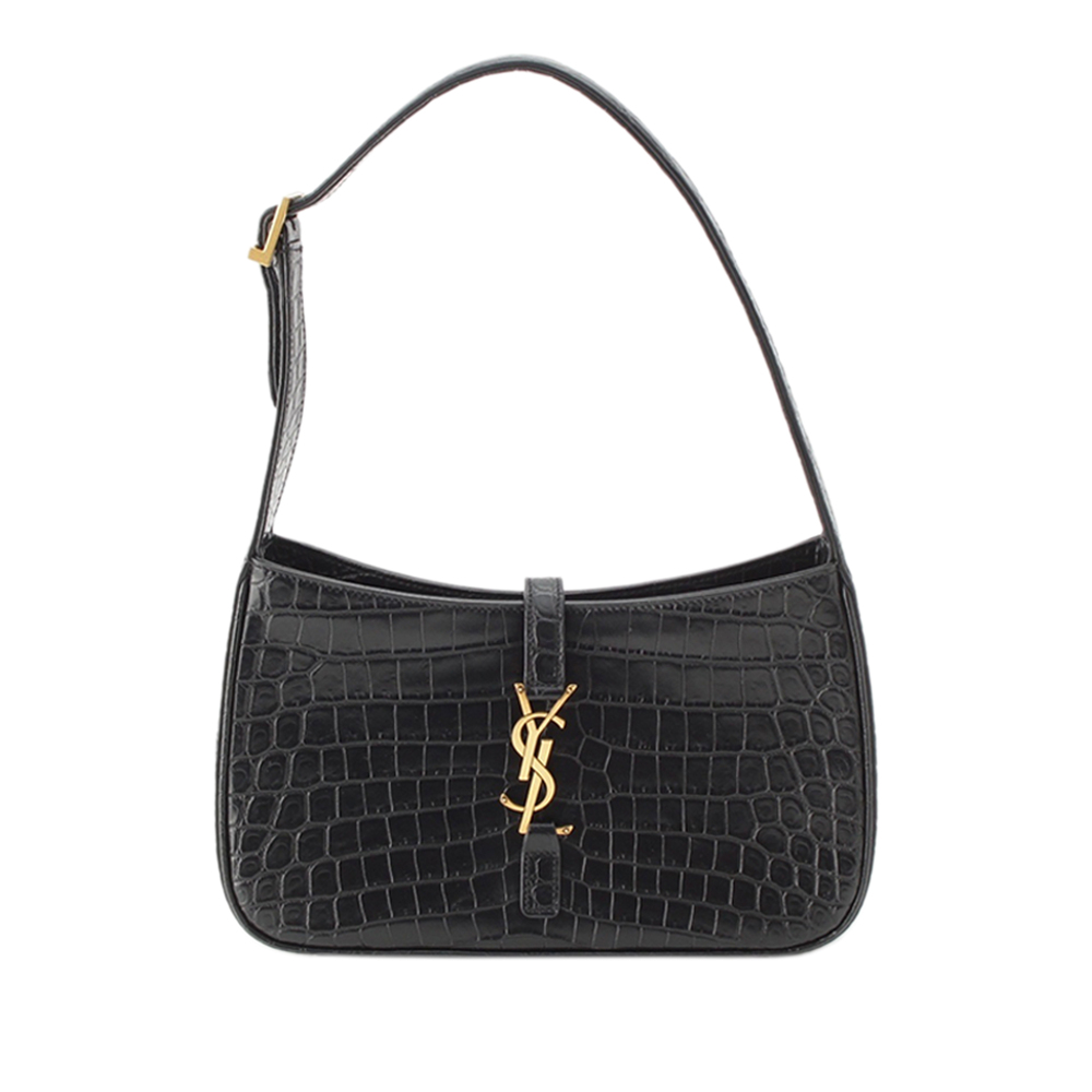 Pre-Loved Saint Laurent Croc Embossed Leather Le 5 A 7